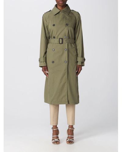 Lauren by Ralph Lauren Trench in twill di misto cotone - Verde