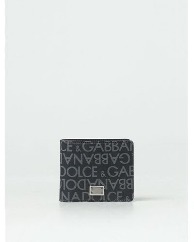 Dolce & Gabbana Portafoglio in tessuto jacquard - Grigio