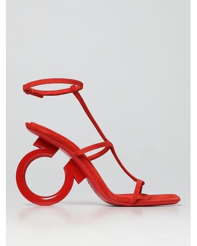 Ferragamo Heeled Sandals - Red