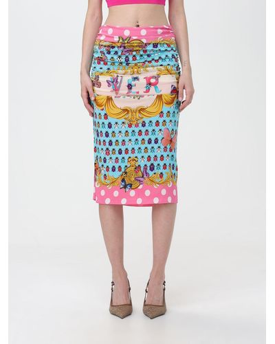 Versace X Dua Lipa jupe crayon Butterflies - Multicolore