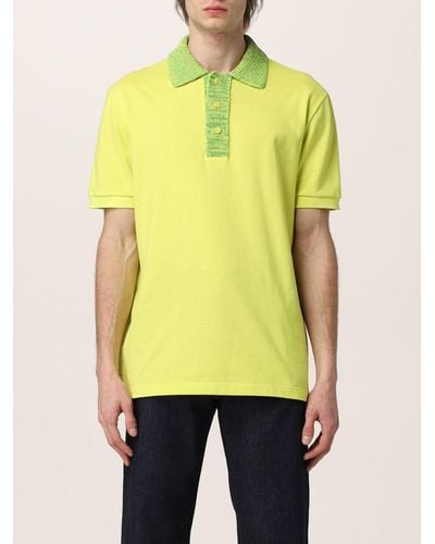 Bottega Veneta Piqué Cotton Polo T-shirt - Yellow