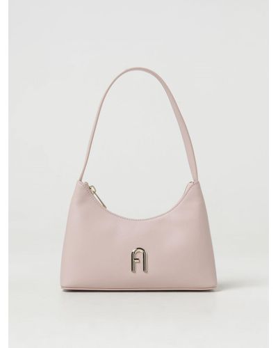 Furla Diamante Leather Bag - Pink