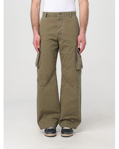 Golden Goose Pantalon droit à poches cargo - Vert