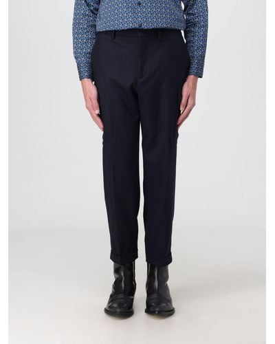 Etro Pantalone in lana stretch - Blu