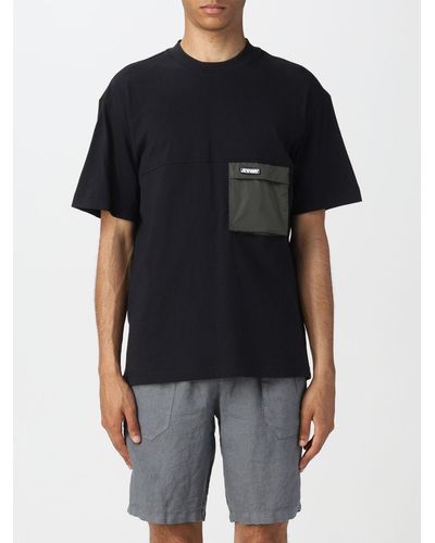 K-Way Esaie T-shirt With Nylon Pocket - Black