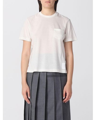 Thom Browne T-shirt in cotone - Bianco