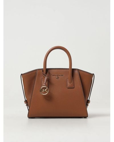 Michael Kors Avril Grained Leather Bag - Brown