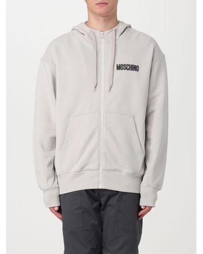 Moschino Sweatshirt In Cotton With Teddy Bear Print - Grey