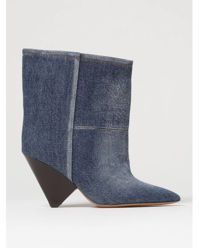 Isabel Marant Flat Ankle Boots - Blue