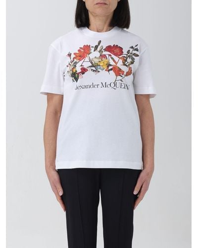 Alexander McQueen Dutch flower logo-t-shirt - Weiß