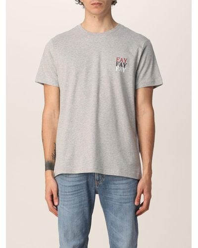 Fay Logo T-shirt - Grey