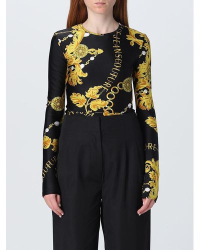 Versace Baroque-print Bodysuit - Black