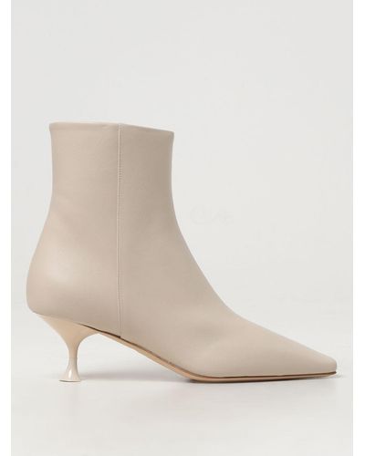 3Juin Flat Ankle Boots - Natural