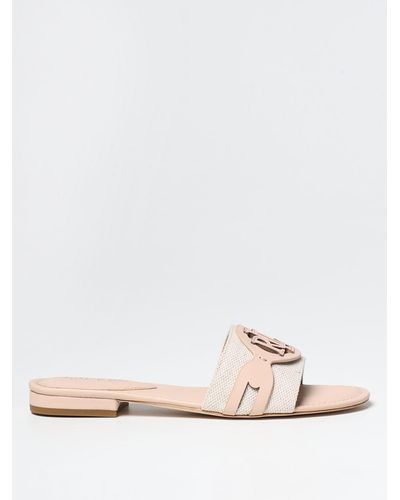 Lauren by Ralph Lauren Sandal In Canvas And Leather - Pink