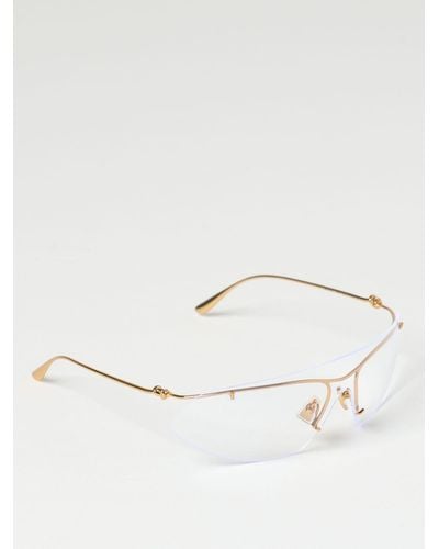 Bottega Veneta Knot Shield Sunglasses In Metal - White