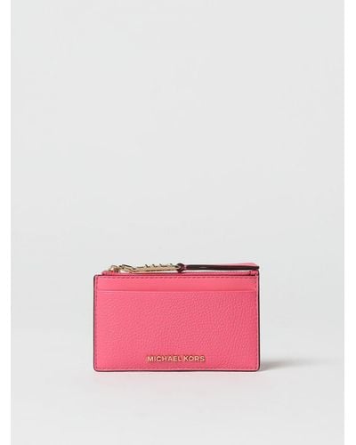 Michael Kors Leather Card Case - Pink