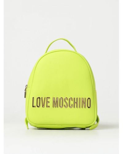 Love Moschino Zaino in pelle sintetica con logo - Giallo