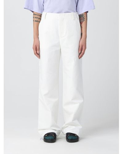 Marni Pants In Cotton Blend - White