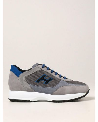 Hogan Interactive Trainers In Suede And Mesh - Multicolour