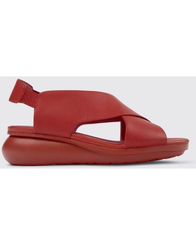 Camper Flat Sandals - Red
