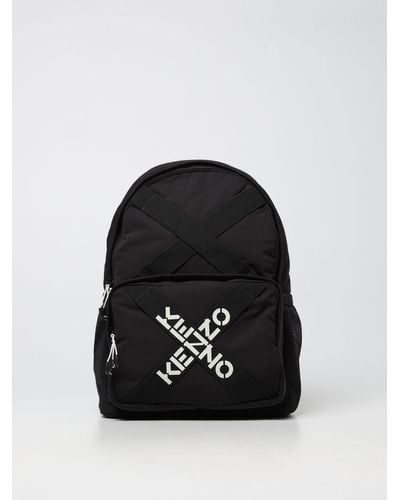 KENZO Sport Backpack In Technical Canvas With Crossed Bands - Black