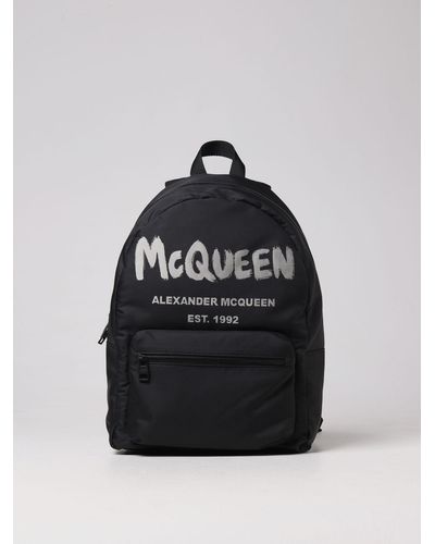 Alexander McQueen Metropolitan Graffiti Backpack - Black