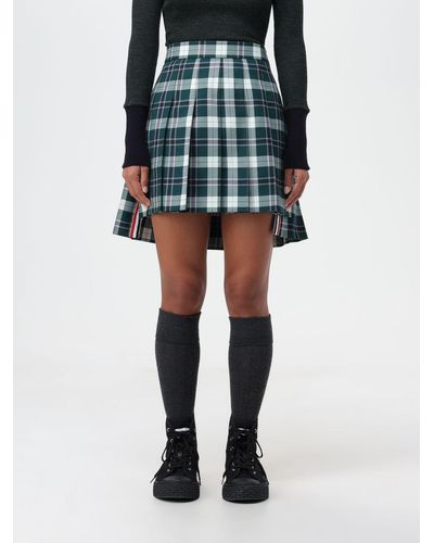 Thom Browne Skirt In Wool Blend - Black
