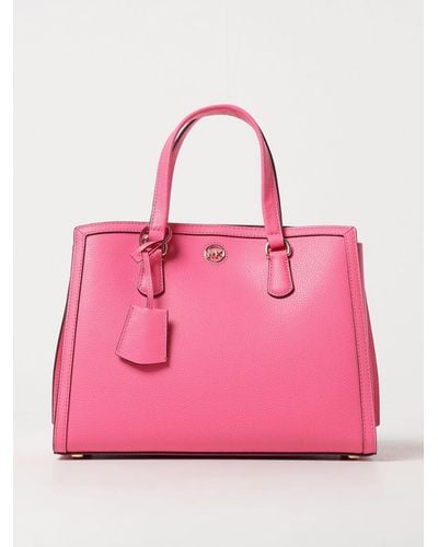 Michael Kors Chantal Grained Leather Bag - Pink