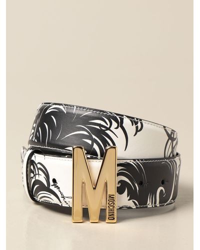 Boutique Moschino Moschino Boutique Patterned Belt With Big M Monogram - Multicolour