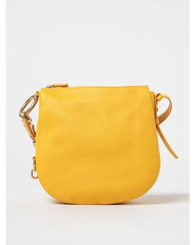 Burberry Knight Bag In Grained Leather - Yellow