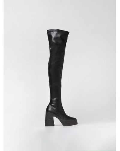 Stella McCartney Boots In Synthetic Nappa Leather - Black