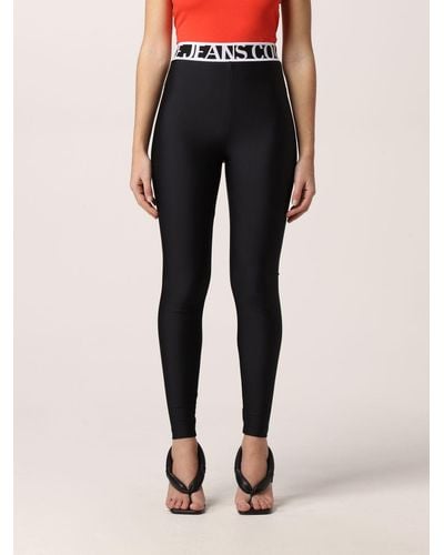 Versace leggings In Stretch Nylon - Black