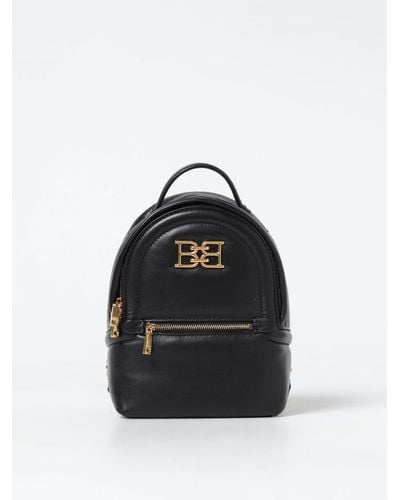 Bally Zaino in nappa con placca monogram - Nero