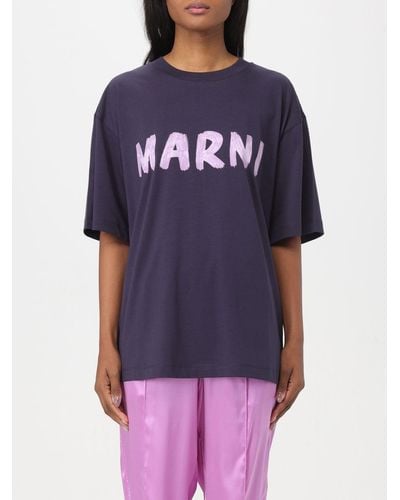 Marni T-shirt oversize in jersey - Viola