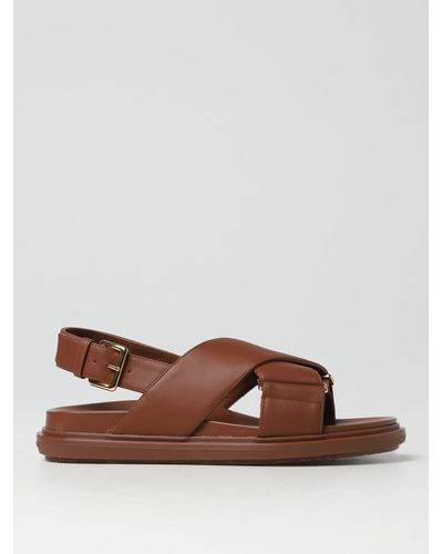 Marni Sandals In Leather - Brown