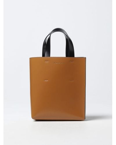 Marni Museum Bag In Leather - Brown