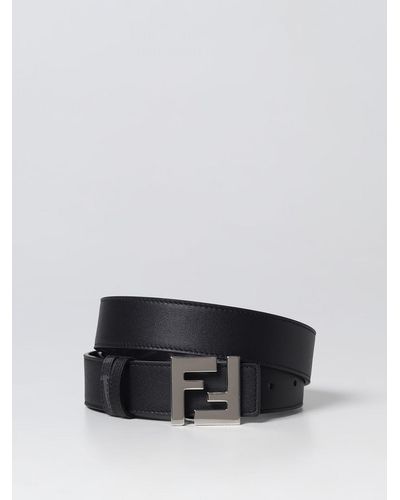 Fendi Belt In Leather And Coated Cotton - Multicolour