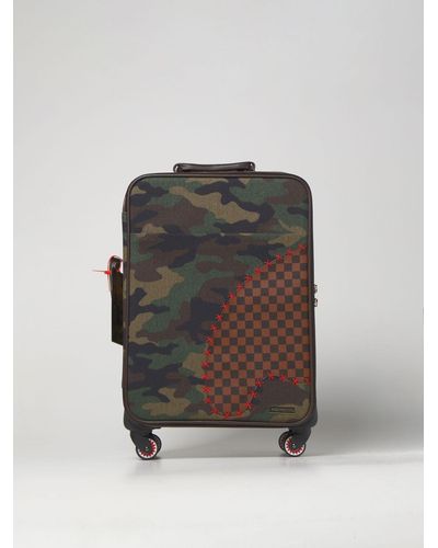 Sprayground Shark Shape Check luggage - Multicolour