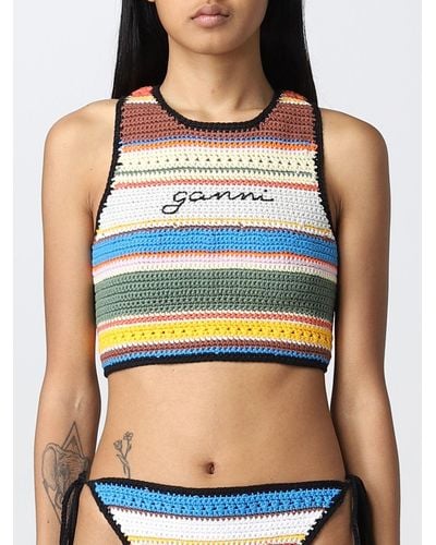 Ganni Crochet Bikini Top - Multicolour