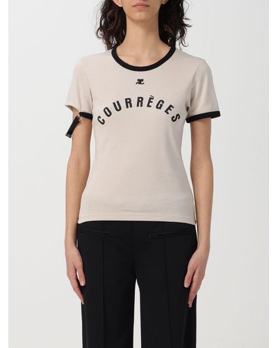 Courreges T-shirt in jersey - Neutro