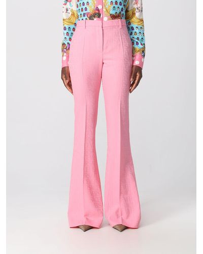 Versace Virgin Wool Pants - Pink