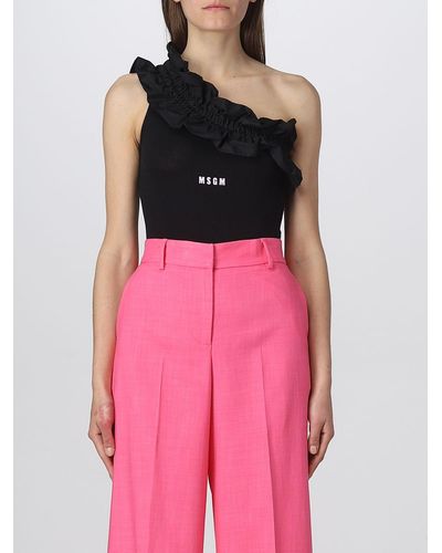 MSGM Pants In Viscose - Pink
