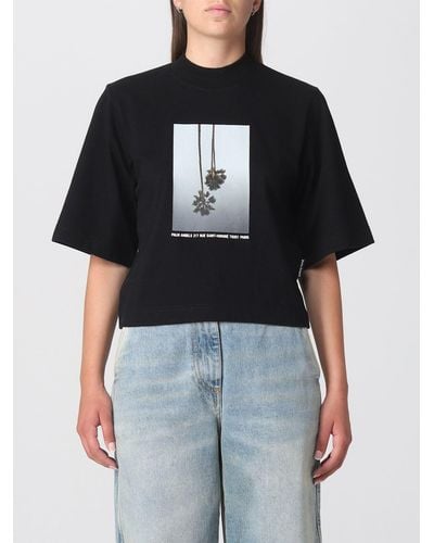 Palm Angels Boxy T -Shirt mit Druck - Schwarz
