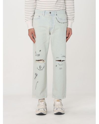 Golden Goose "distressed Washed Denim Jeans With A - Grey