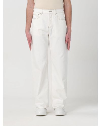 Jacquemus Jeans in denim di misto cotone - Bianco