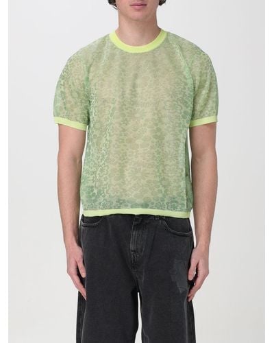 Martine Rose T-shirt in lycra con motivo floreale all over - Verde