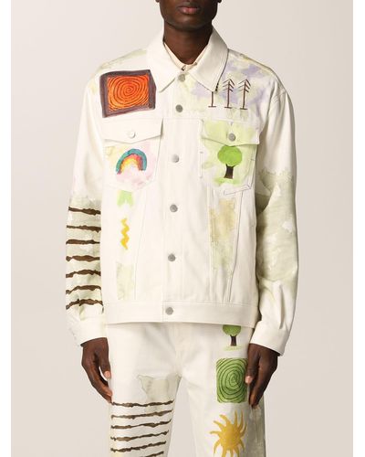 McQ Jacket Icon Grow Up Mcq Jacket With Watercolor Prints - Natural