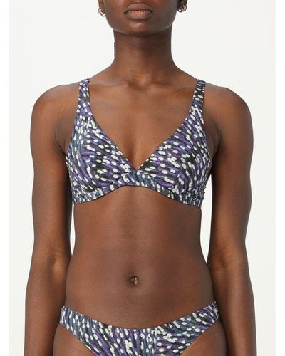 Isabel Marant Top bikini in lycra stampata - Blu
