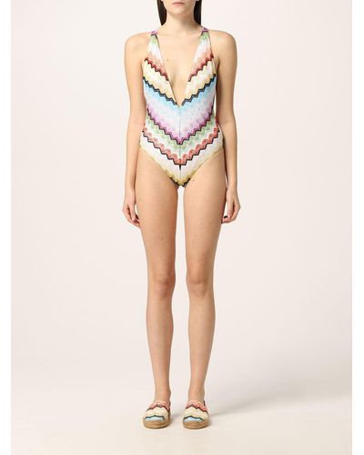 Missoni Costume intero a zig zag - Multicolore