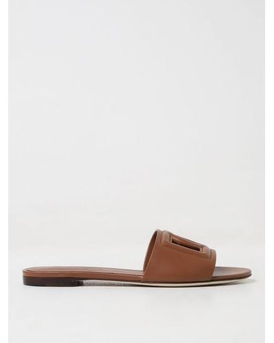 Dolce & Gabbana Flat Sandals - Brown